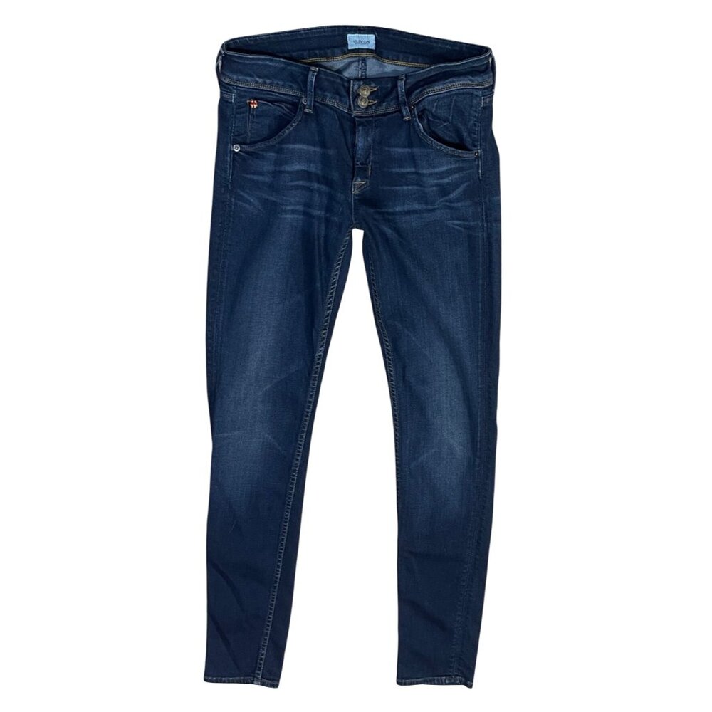 Hudson Women's Collin Flap Skinny Jean Size 28 Med Wash Fading Stretch